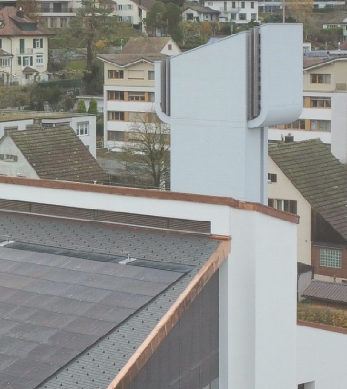 Dachlandschaft moderner Gebäude
