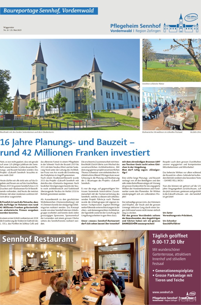 Baureportage Sennhof