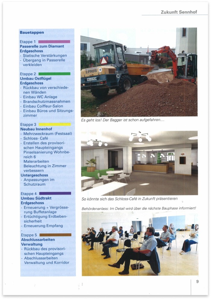 Sennhof – Umbau ist im Zeitplan