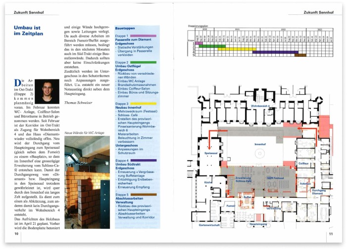 Sennhof – Umbau ist im Zeitplan