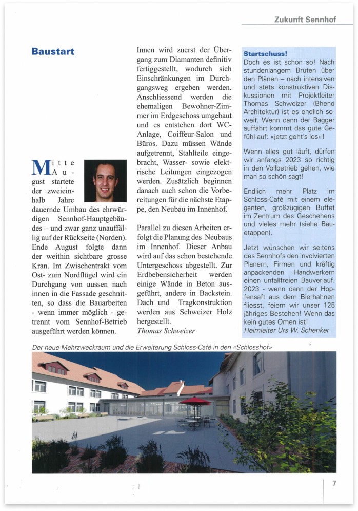 Zukunft Sennhof – Baustart